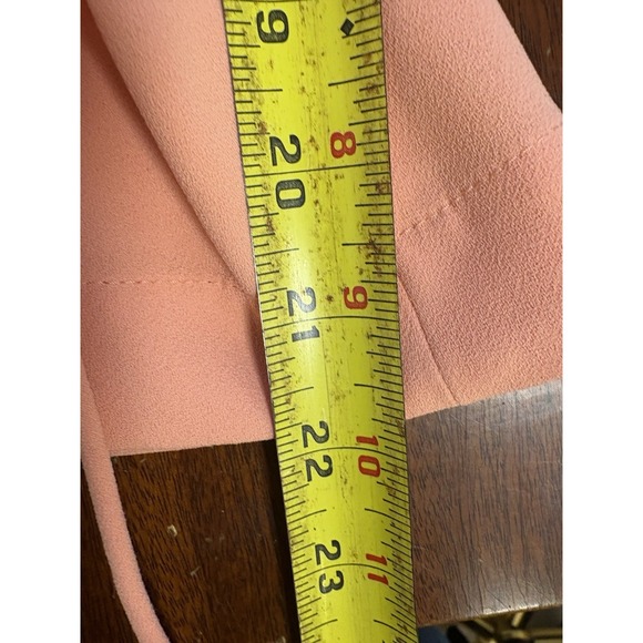 J. Crew Peach Faux Wrap Blouse w/Tie Size 12P Spring Office Careerwear Business - Picture 9 of 10